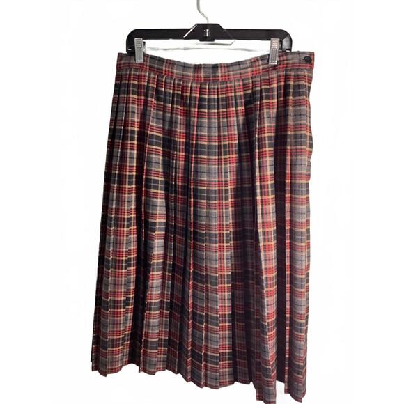 Dresses & Skirts - House Of Fraser Vintage Pleated Plaid Skirt Size 18